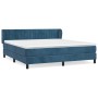 Box spring bed with dark blue velvet mattress 180x200 cm by vidaXL, Beds and slatted bases - Ref: Foro24-3127629, Price: 520,...