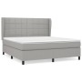 Cama box spring con colchón tela gris claro 180x200 cm de vidaXL, Camas y somieres - Ref: Foro24-3127981, Precio: 627,92 €, D...