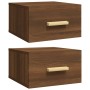 Wall bedside tables 2 pcs brown oak color 35x35x20 cm by vidaXL, Nightstands - Ref: Foro24-817578, Price: 39,89 €, Discount: %