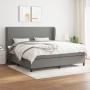 Box spring bed with dark gray fabric mattress 200x200 cm by vidaXL, Beds and slatted bases - Ref: Foro24-3127830, Price: 636,...