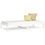 Sofá cama madera maciza de pino blanco 90x200 cm de vidaXL, Camas y somieres - Ref: Foro24-820413, Precio: 94,04 €, Descuento: %