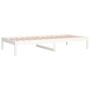 Sofá cama madera maciza de pino blanco 90x200 cm de vidaXL, Camas y somieres - Ref: Foro24-820413, Precio: 94,04 €, Descuento: %