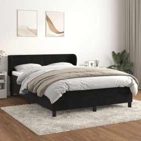 Cama box spring con colchón terciopelo negro 140x200 cm de vidaXL, Camas y somieres - Ref: Foro24-3127555, Precio: 426,99 €, ...