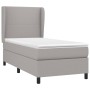 Cama box spring con colchón tela gris claro 90x200 cm de vidaXL, Camas y somieres - Ref: Foro24-3127773, Precio: 364,48 €, De...