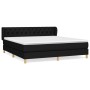 Cama box spring con colchón tela negro 160x200 cm de vidaXL, Camas y somieres - Ref: Foro24-3127055, Precio: 515,36 €, Descue...