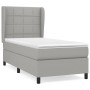 Cama box spring con colchón tela gris claro 100x200 cm de vidaXL, Camas y somieres - Ref: Foro24-3127941, Precio: 388,54 €, D...