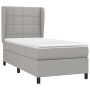 Box spring bed with light gray fabric mattress 100x200 cm by vidaXL, Beds and slatted bases - Ref: Foro24-3127941, Price: 369...