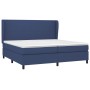 Box spring bed with blue fabric mattress 200x200 cm by vidaXL, Beds and slatted bases - Ref: Foro24-3127835, Price: 760,68 €,...