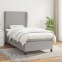 Box spring bed with light gray fabric mattress 90x190 cm by vidaXL, Beds and slatted bases - Ref: Foro24-3127765, Price: 365,...