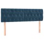 Box spring bed with dark blue velvet mattress 140x190 cm by vidaXL, Beds and slatted bases - Ref: Foro24-3127671, Price: 441,...