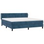 Cama box spring con colchón terciopelo azul oscuro 160x200 cm de vidaXL, Camas y somieres - Ref: Foro24-3127683, Precio: 482,...