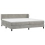 Cama box spring con colchón terciopelo gris claro 200x200 cm de vidaXL, Camas y somieres - Ref: Foro24-3127391, Precio: 606,9...