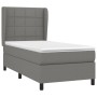 Cama box spring con colchón tela gris oscuro 90x200 cm de vidaXL, Camas y somieres - Ref: Foro24-3127934, Precio: 367,07 €, D...