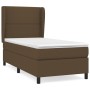 Cama box spring con colchón tela marrón oscuro 100x200 cm de vidaXL, Camas y somieres - Ref: Foro24-3127864, Precio: 385,54 €...