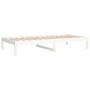 Sofá cama de madera maciza de pino blanco 90x190 cm de vidaXL, Camas y somieres - Ref: Foro24-820423, Precio: 65,45 €, Descue...