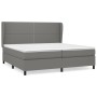 Box spring bed with dark gray fabric mattress 200x200 cm by vidaXL, Beds and slatted bases - Ref: Foro24-3127910, Price: 698,...