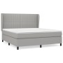 Cama box spring con colchón tela gris claro 180x200 cm de vidaXL, Camas y somieres - Ref: Foro24-3128141, Precio: 624,98 €, D...