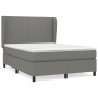 Cama box spring con colchón tela gris oscuro 140x200 cm de vidaXL, Camas y somieres - Ref: Foro24-3127806, Precio: 529,13 €, ...