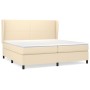 Box spring bed with cream fabric mattress 200x200 cm by vidaXL, Beds and slatted bases - Ref: Foro24-3127834, Price: 698,35 €...