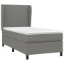 Cama box spring con colchón tela gris oscuro 90x200 cm de vidaXL, Camas y somieres - Ref: Foro24-3127774, Precio: 358,90 €, D...