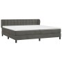 Cama box spring con colchón terciopelo gris oscuro 200x200 cm de vidaXL, Camas y somieres - Ref: Foro24-3127752, Precio: 608,...