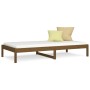 Sofá cama de madera maciza de pino marrón miel 90x190 cm de vidaXL, Camas y somieres - Ref: Foro24-820425, Precio: 77,71 €, D...