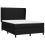 Box spring bed with black fabric mattress 140x190 cm by vidaXL, Beds and slatted bases - Ref: Foro24-3127799, Price: 556,08 €...