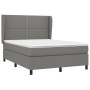 Cama box spring con colchón tela gris oscuro 140x200 cm de vidaXL, Camas y somieres - Ref: Foro24-3127886, Precio: 521,67 €, ...