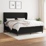 Box spring bed with black fabric mattress 160x200 cm by vidaXL, Beds and slatted bases - Ref: Foro24-3127815, Price: 607,94 €...