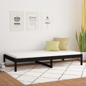 Solid pine wood sofa bed 90x190 cm by vidaXL, Beds and slatted bases - Ref: Foro24-820426, Price: 81,99 €, Discount: %