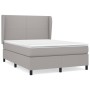 Box spring bed with light gray fabric mattress 140x200 cm by vidaXL, Beds and slatted bases - Ref: Foro24-3127805, Price: 527...