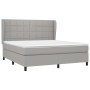 Cama box spring con colchón tela gris claro 160x200 cm de vidaXL, Camas y somieres - Ref: Foro24-3127973, Precio: 595,10 €, D...