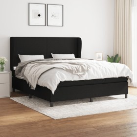 Box spring bed with black fabric mattress 180x200 cm by vidaXL, Beds and slatted bases - Ref: Foro24-3127823, Price: 646,42 €...