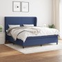 Cama box spring con colchón tela azul 180x200 cm de vidaXL, Camas y somieres - Ref: Foro24-3127827, Precio: 634,34 €, Descuen...