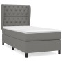 Cama box spring con colchón tela gris oscuro 80x200 cm de vidaXL, Camas y somieres - Ref: Foro24-3128158, Precio: 340,52 €, D...