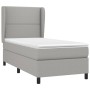 Cama box spring con colchón tela gris claro 100x200 cm de vidaXL, Camas y somieres - Ref: Foro24-3127861, Precio: 366,47 €, D...