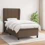 Cama box spring con colchón tela marrón oscuro 90x200 cm de vidaXL, Camas y somieres - Ref: Foro24-3127936, Precio: 384,38 €,...