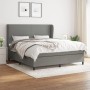 Cama box spring con colchón tela gris oscuro 160x200 cm de vidaXL, Camas y somieres - Ref: Foro24-3127814, Precio: 564,17 €, ...