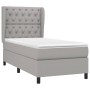 Cama box spring con colchón tela gris claro 80x200 cm de vidaXL, Camas y somieres - Ref: Foro24-3128157, Precio: 345,16 €, De...