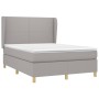 Boxspringbett mit hellgrauer Stoffmatratze 140x200 cm von vidaXL, Betten und Lattenroste - Ref: Foro24-3128365, Preis: 521,69...