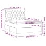 Box spring bed with dark brown fabric mattress 140x200 cm by vidaXL, Beds and slatted bases - Ref: Foro24-3128208, Price: 553...