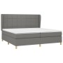 Box spring bed with dark gray fabric mattress 200x200 cm by vidaXL, Beds and slatted bases - Ref: Foro24-3128550, Price: 603,...