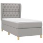 Cama box spring con colchón tela gris claro 80x200 cm de vidaXL, Camas y somieres - Ref: Foro24-3128717, Precio: 355,99 €, De...