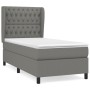 Cama box spring con colchón tela gris oscuro 100x200 cm de vidaXL, Camas y somieres - Ref: Foro24-3128182, Precio: 400,27 €, ...