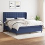 Cama box spring con colchón tela azul 180x200 cm de vidaXL, Camas y somieres - Ref: Foro24-3128307, Precio: 644,23 €, Descuen...