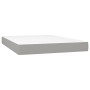 Cama box spring con colchón tela gris claro 140x200 cm de vidaXL, Camas y somieres - Ref: Foro24-3128205, Precio: 562,05 €, D...