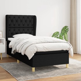 Box spring bed with black fabric mattress 80x200 cm by vidaXL, Beds and slatted bases - Ref: Foro24-3128719, Price: 326,99 €,...