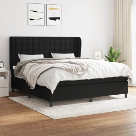 Box spring bed with black fabric mattress 180x200 cm by vidaXL, Beds and slatted bases - Ref: Foro24-3128303, Price: 631,17 €...