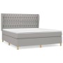 Cama box spring con colchón tela gris claro 180x200 cm de vidaXL, Camas y somieres - Ref: Foro24-3128781, Precio: 681,75 €, D...