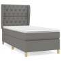 Cama box spring con colchón tela gris oscuro 80x200 cm de vidaXL, Camas y somieres - Ref: Foro24-3128718, Precio: 365,92 €, D...